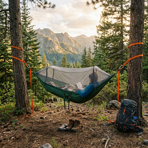Camping Hammock with Bug Net