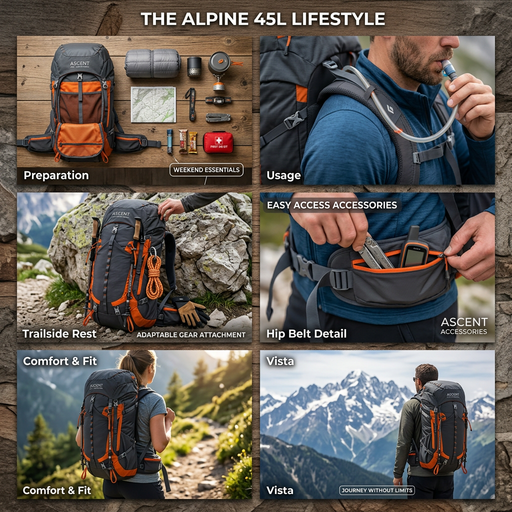 Alpine Hiking Backpack — 45L